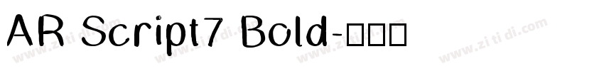 AR Script7 Bold字体转换